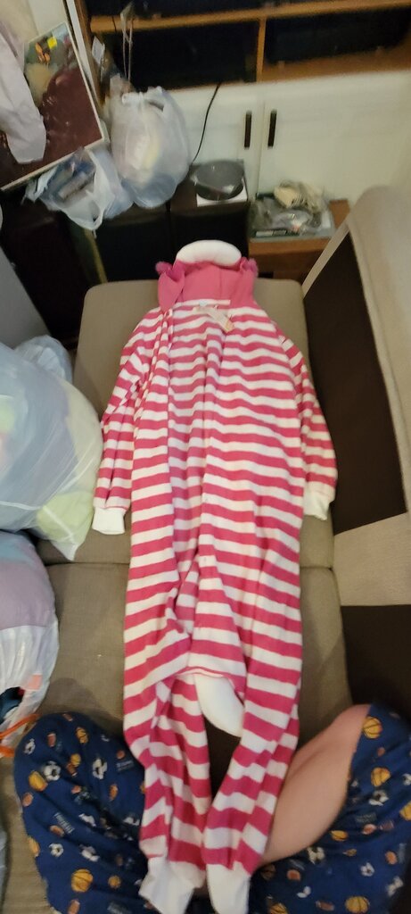 Beauty Shine Pink Striped Cat Pajamas