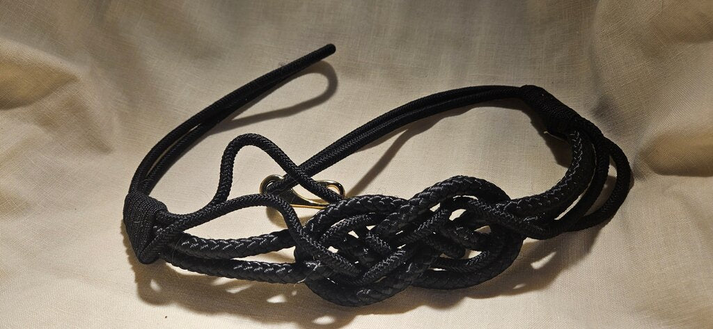 Black Braided Rope Belt