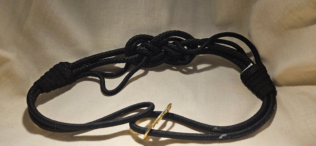 Black Braided Rope Belt