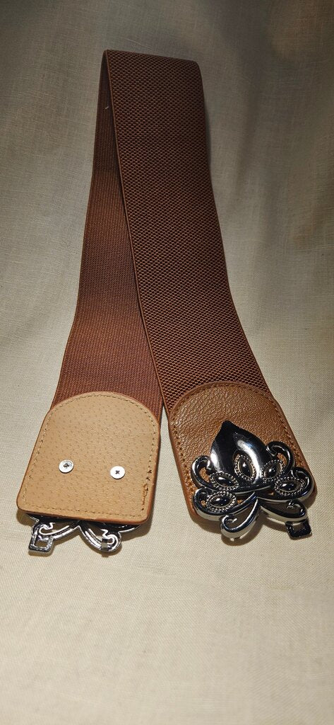 Brown Belt with Decorative Clasp