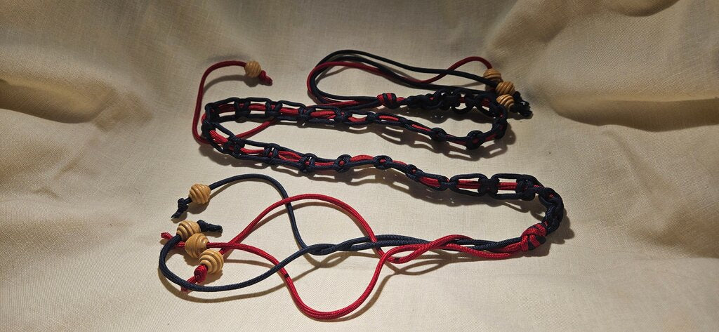 Handcrafted Red and Black Paracord Necklace