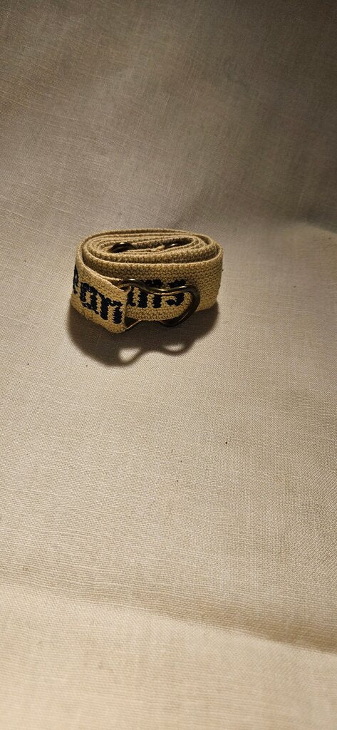 Beige Jeans Belt with Hooks