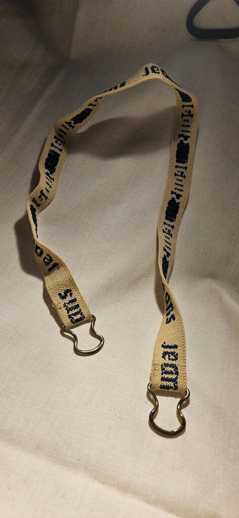 Beige Jeans Belt with Hooks