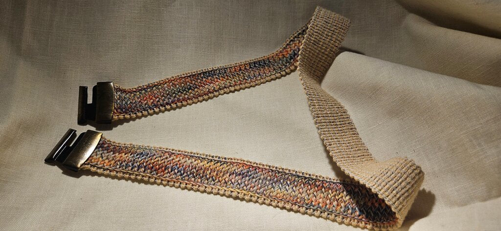 Vintage Woven Fabric Suspenders