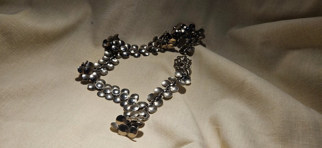 Vintage Silver Beaded Necklace