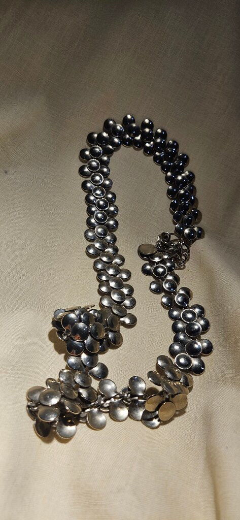 Vintage Silver Beaded Necklace