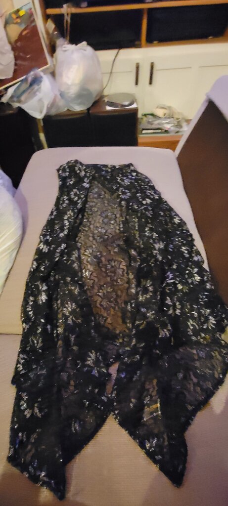 Lucky & Blessed Black Lace Overlay