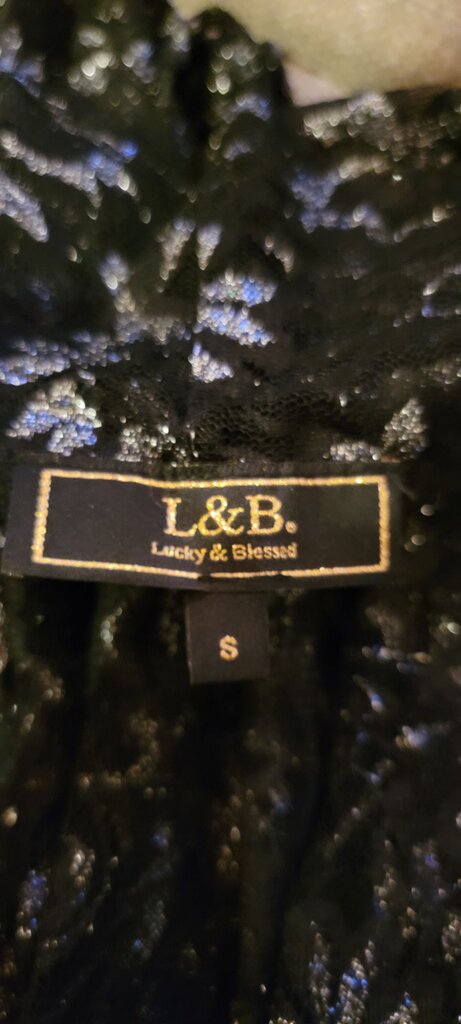 Lucky & Blessed Black Lace Overlay