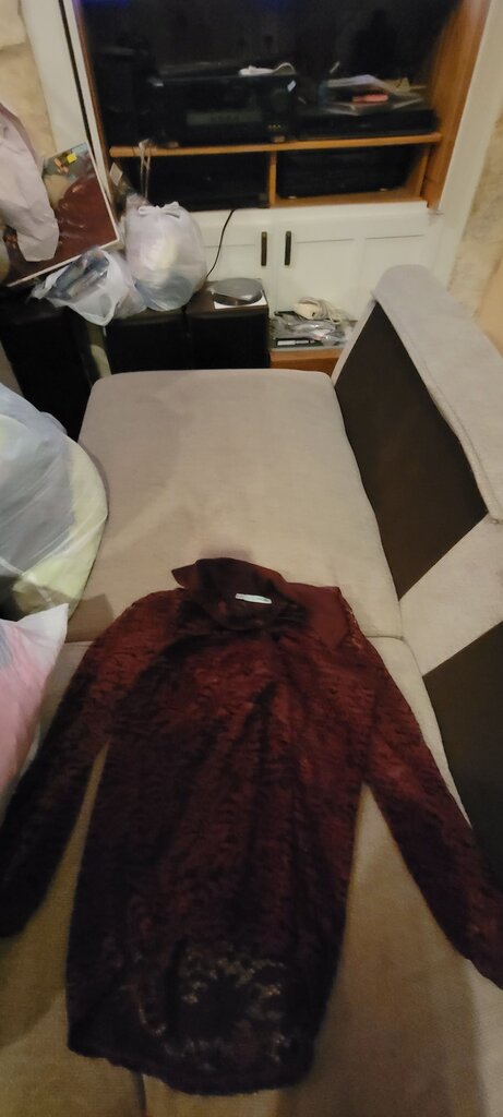 Maurices Burgundy Lace Top