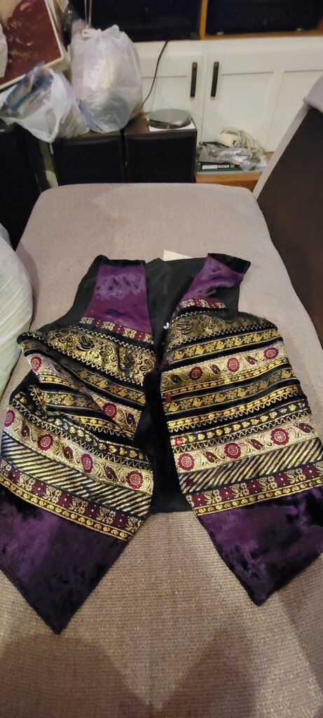 Khaki Rose Embroidered Vest