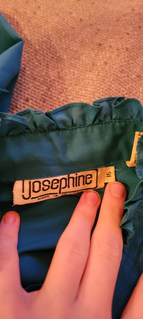 Vintage Josephine Teal Blouse