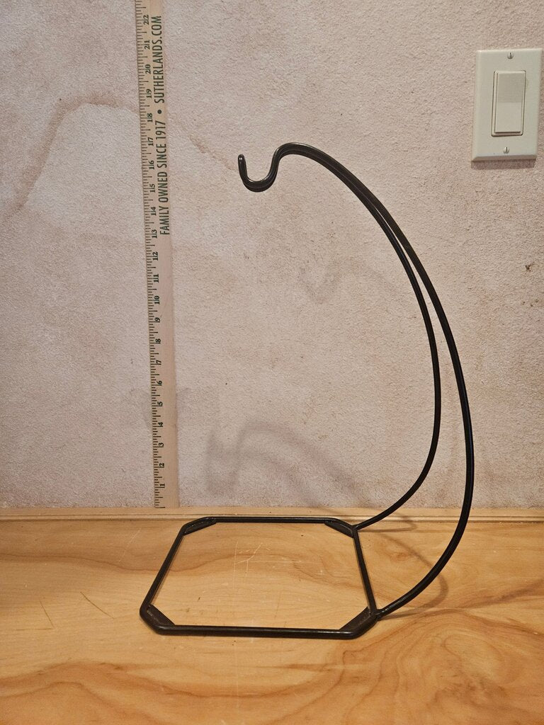 Larger Hanging Plant Terrarium Stand Black Metal Ornament, banana Holder Display