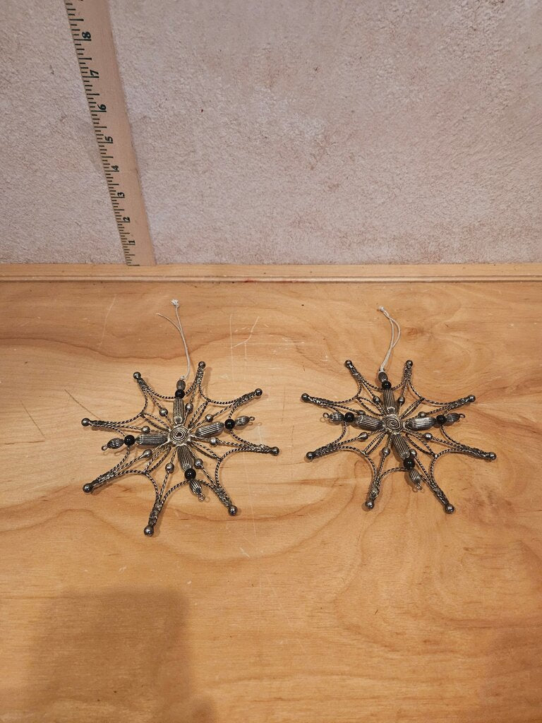 Vintage Silver Spider Web Ornament