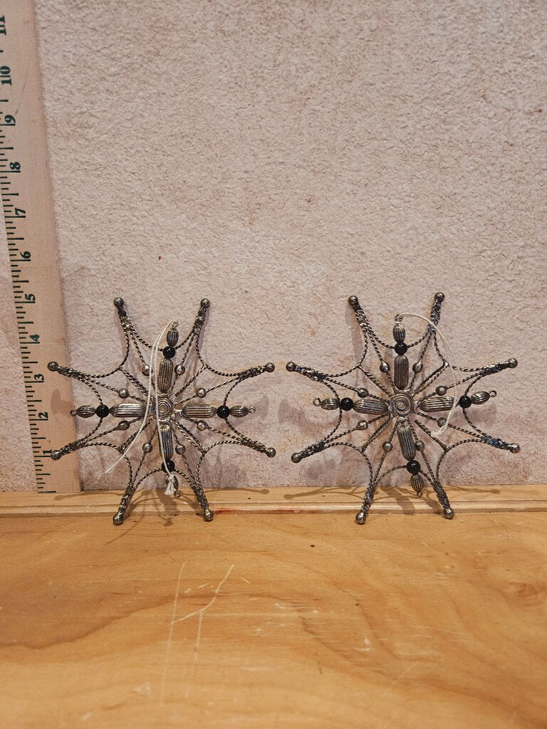 Vintage Silver Spider Web Ornament