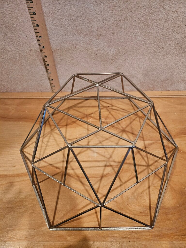 Geometric Metal wire Wire Abstract Bowl Metal Diamond Pattern Fruit Basket Holder Rack Bowl Storage Stand Dining Table Tidy