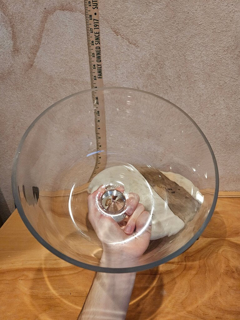 Vintage ball knobbed top Medium old glass bell / vintage cheese bell / glass bell / cloche vignette display terrarium plant garden taxidermy display