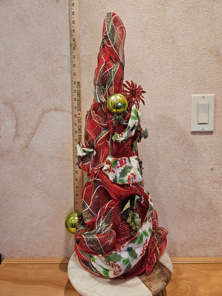 Decorative Christmas Tree Ribbon Privative Bohemian Decor Farmhouse Centerpiece