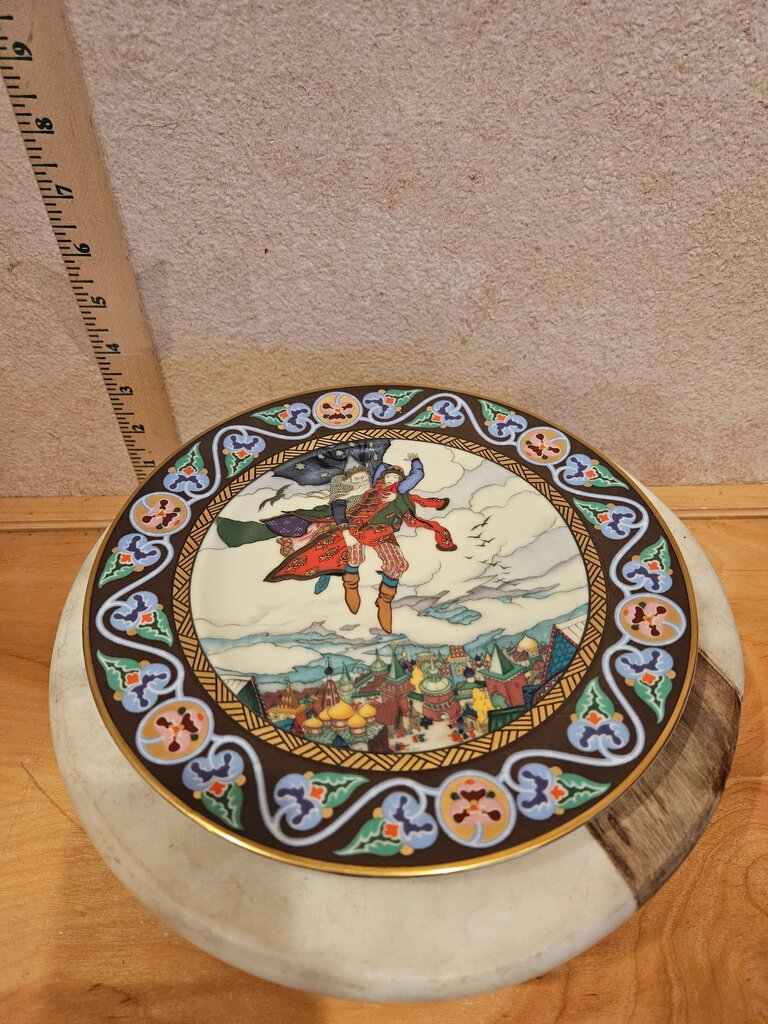 Koshchey Carries Off Maria Morevna Heinrich Villeroy & Boch Collectible Plate - Maria Morevna Russian Fairy Tales-The Snow Maiden