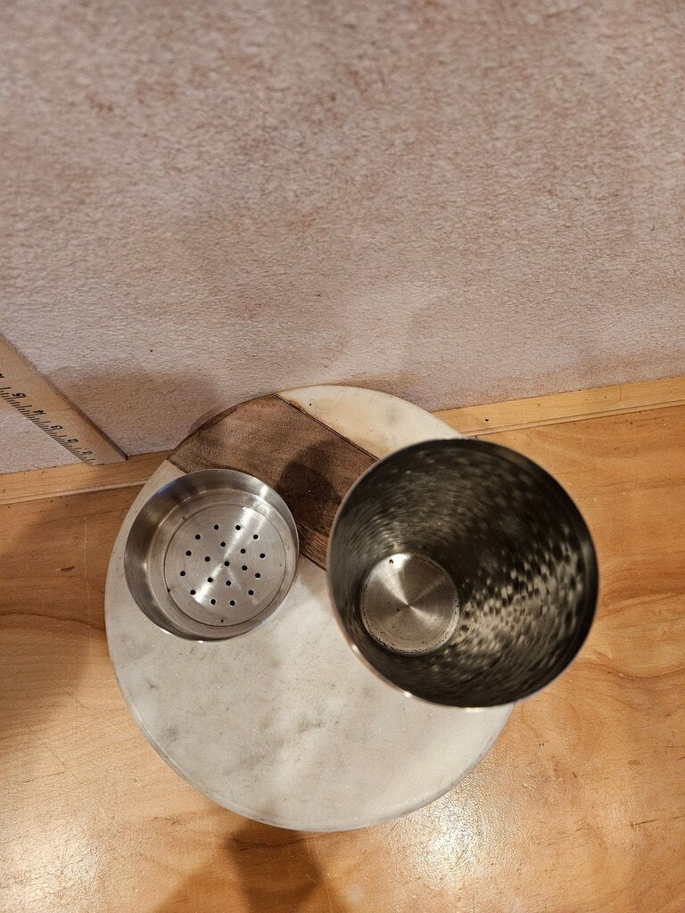 Handcrafted Martini Shaker in Polished Copper & Stainless Steel Cocktail Maker Barware Tableware Display Decor
