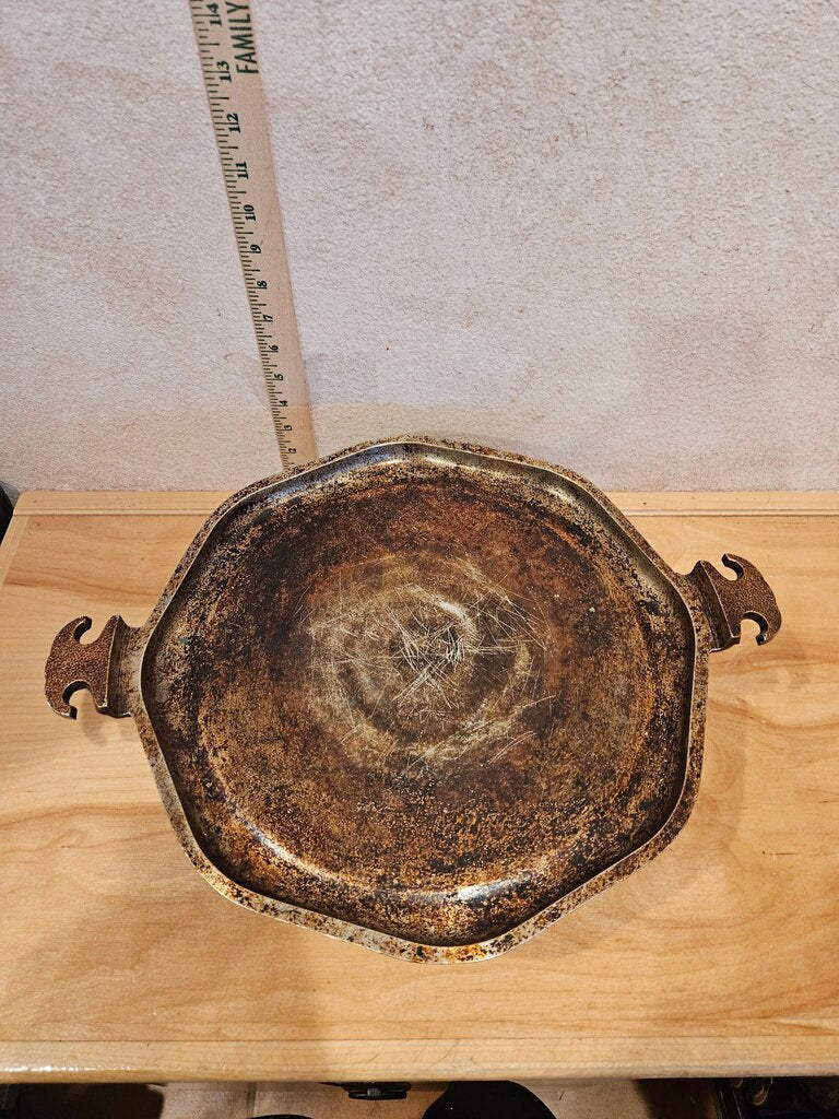 Vintage Heavy Guardian Service hammered aluminum cookware Rustic Farmhouse Cloche base