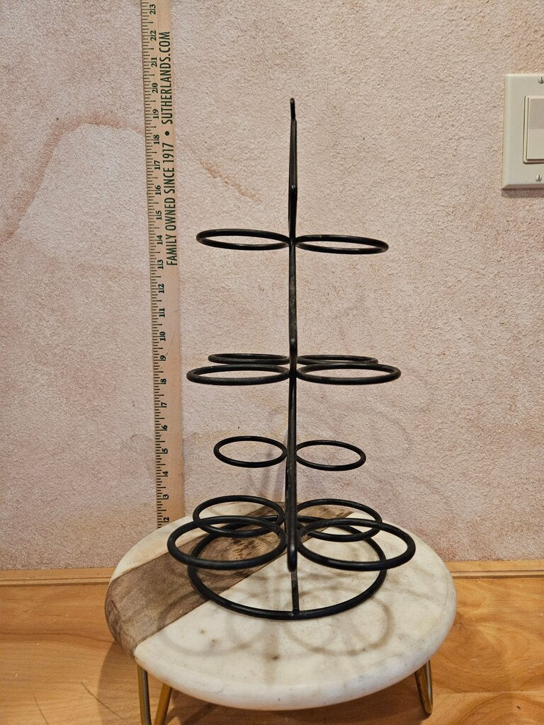 Vintage Wrought Iron Christmas Tree Wire Metal Holder Stand for Holiday Ornament / terrarium / plant / candle holder Display