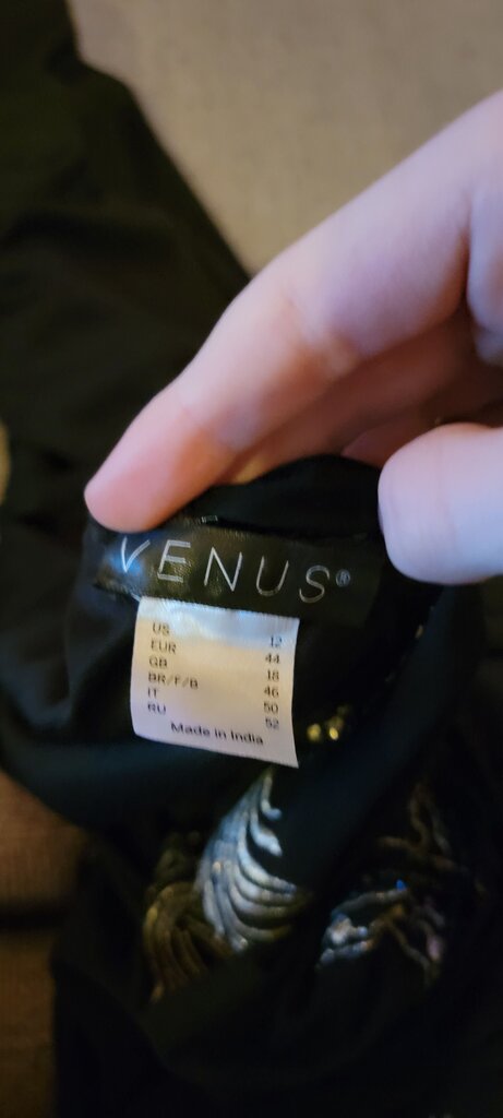 Venus Black Embellished Dress