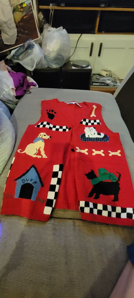 Dog-themed Knitted Vest