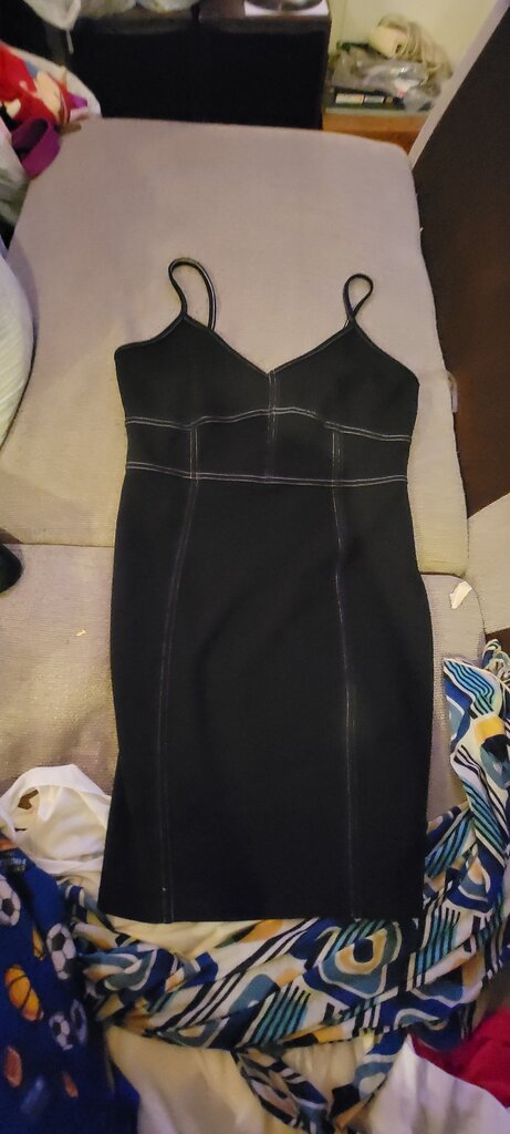 Vintage Black Dress with Spaghetti Straps