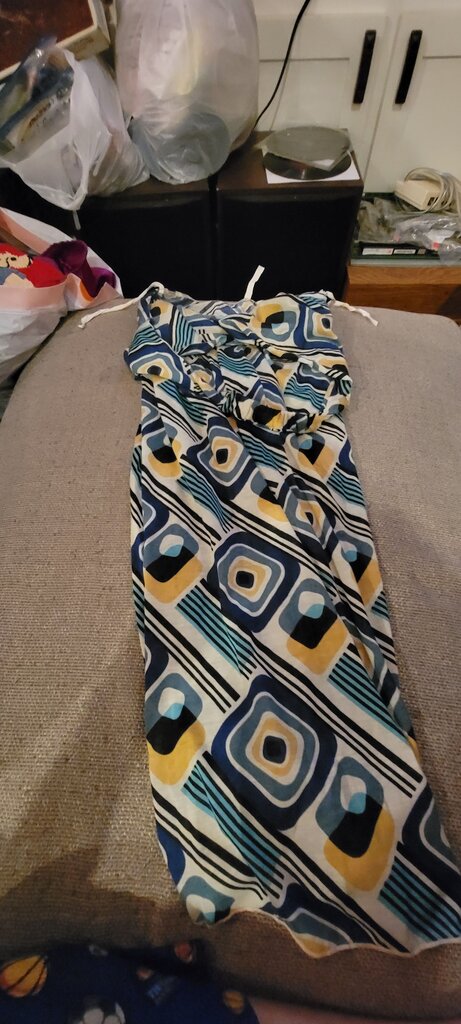 Il Loui Blue Geometric Print Dress