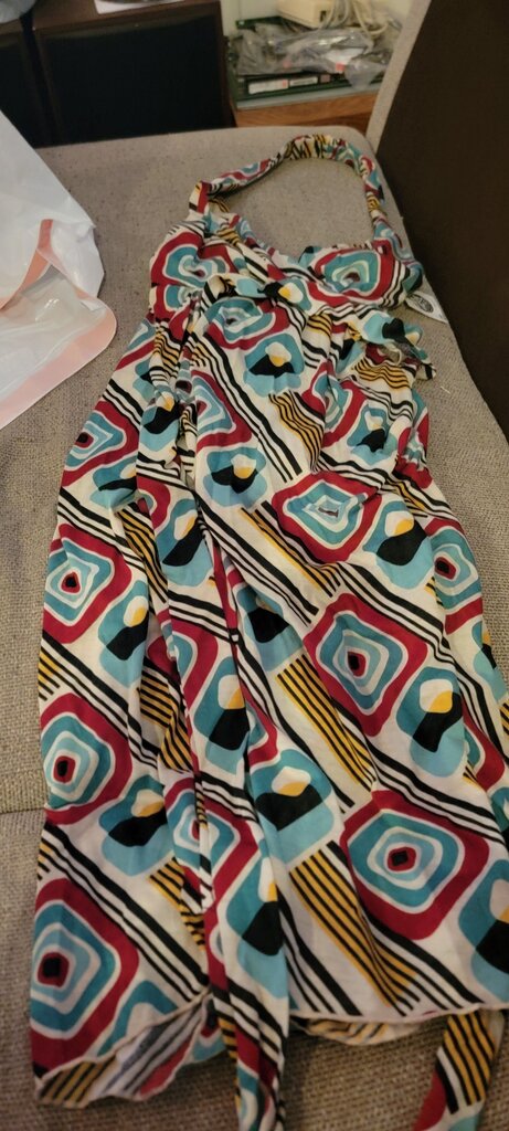 Colorful Geometric Print Dress