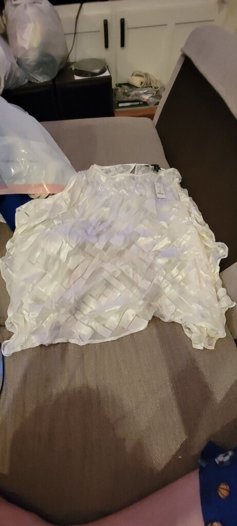White Ruffled Blouse