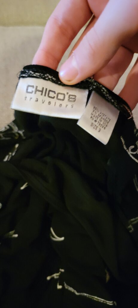 Chico's Travelers Black Print Set