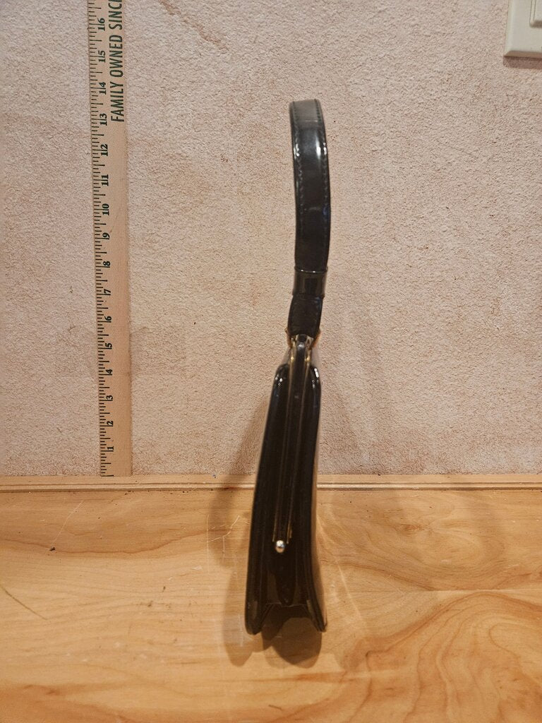 Vintage Black Patent Leather Purse