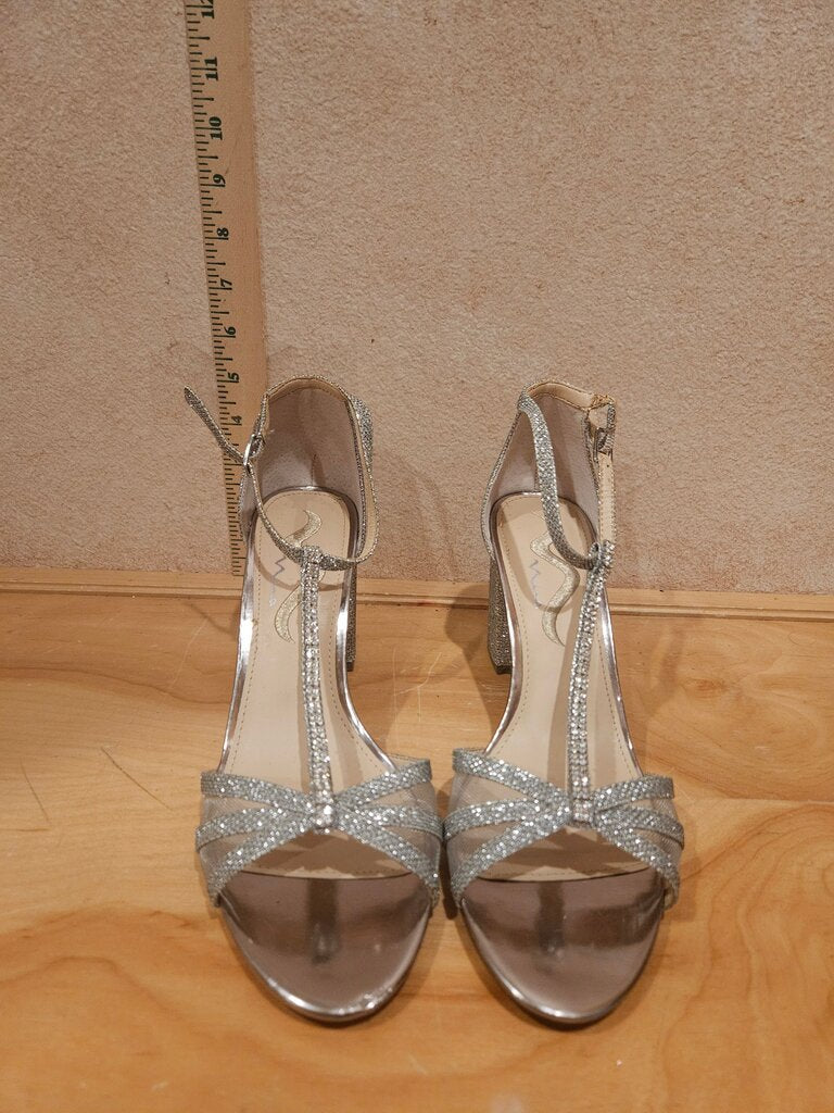 Nina Women's Silver Heeled Sandals