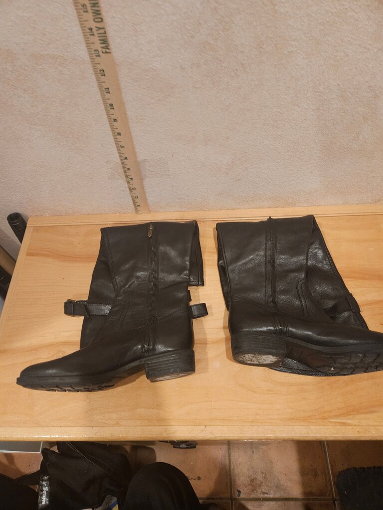 Sam Edelman Black Leather Knee-High Boots