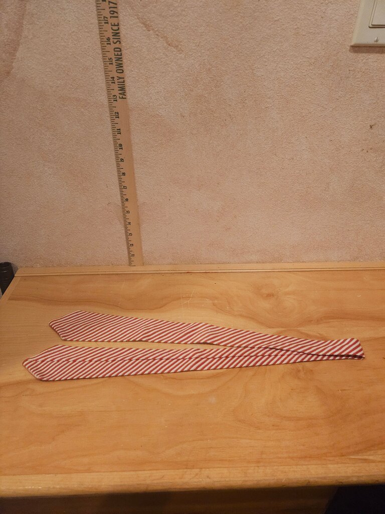 Red and White Striped Tie