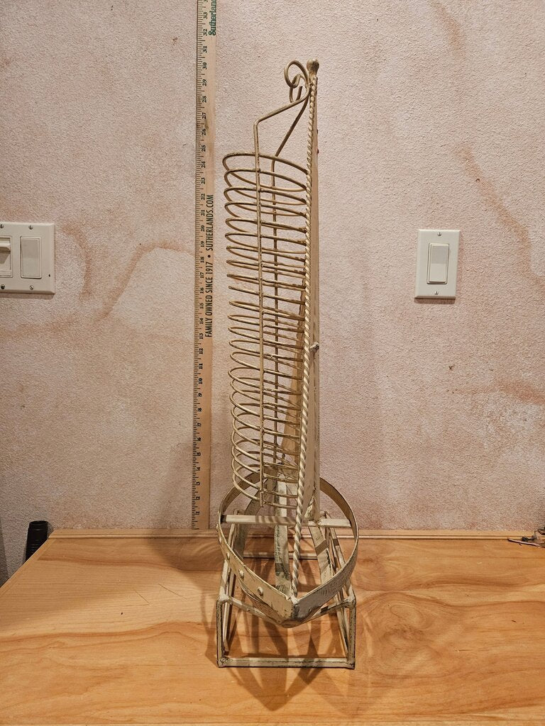 Unique Nautical Decorative Sailboat Large 27" Wrought Iron Verdigris Freestanding boat CD, DVD Media Rack nautical beach ocean decor farmhouse chic