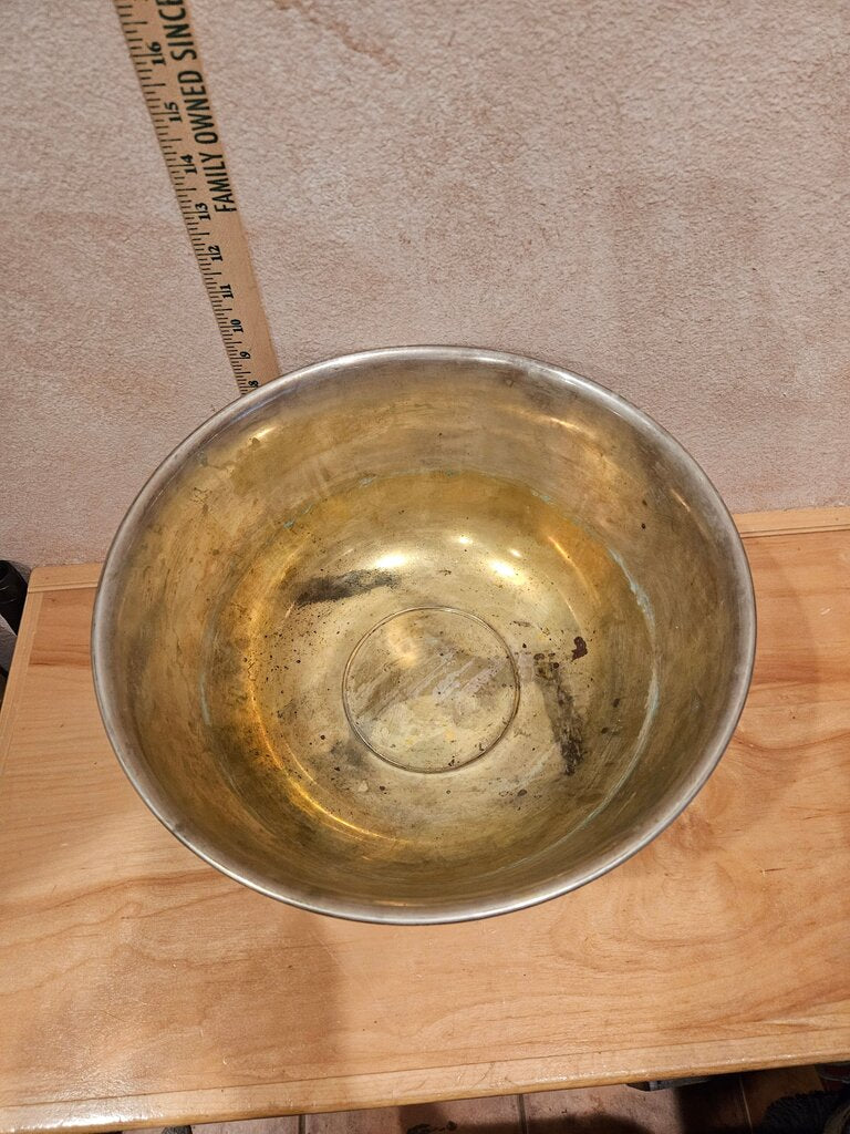 Vintage MCM Patinaed Silver Plated Grand Size Pedestal Multi bottle Champagne Ice Bowl Bucket punch bowl server display