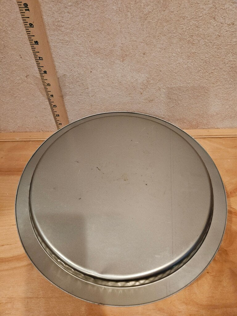 Vintage Metal Serving Tray with Winter Scene