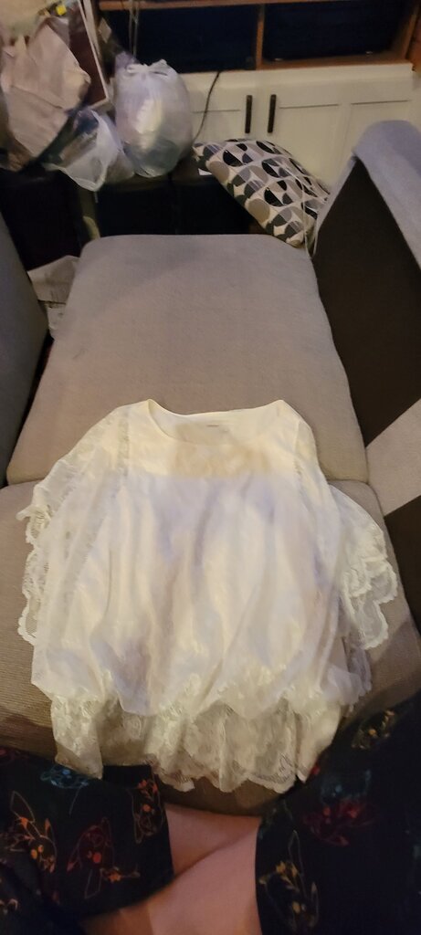 New York & Company Women's Lace Trim Blouse