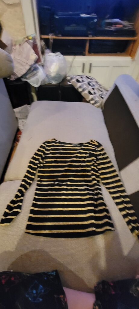 Armani Exchange Striped Long Sleeve Top