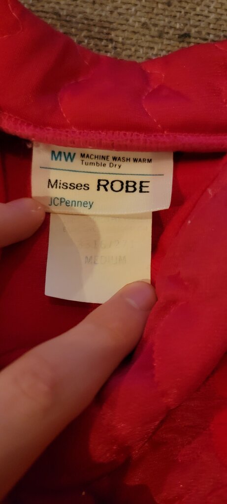 JC Penney Red Misses Robe