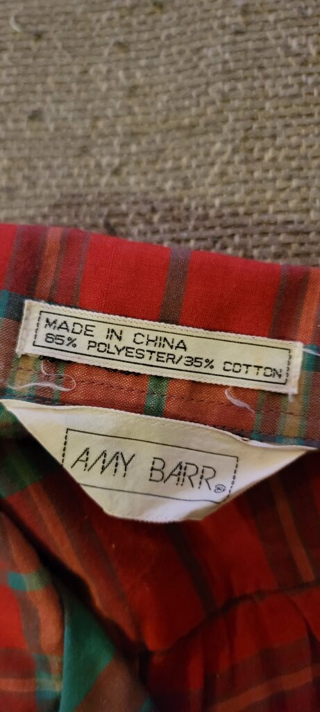 Red and Blue Plaid Button-Up Shirt