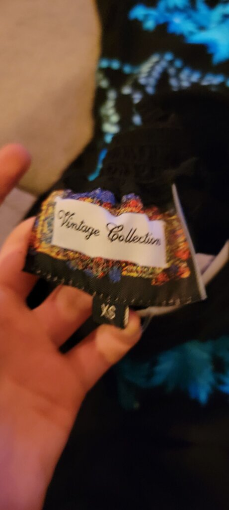 Vintage Collection Black Dress with Blue Accents