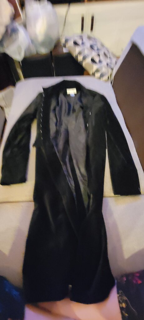 Newport News Women's Black Velour Coat