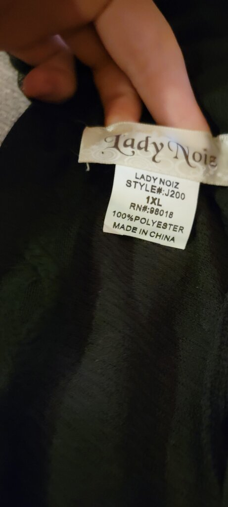 Lady Noiz Black Sheer Long Sleeve Top