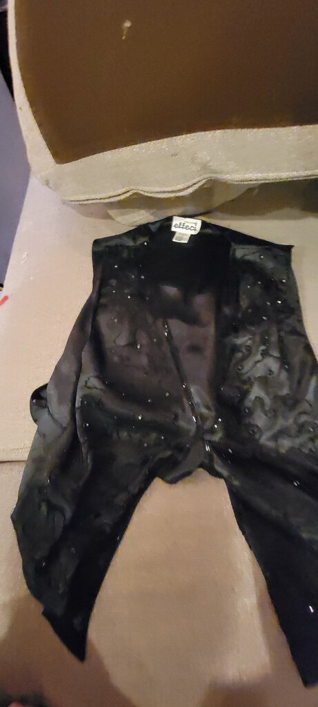 Creazioni Effect Black Rayon Top