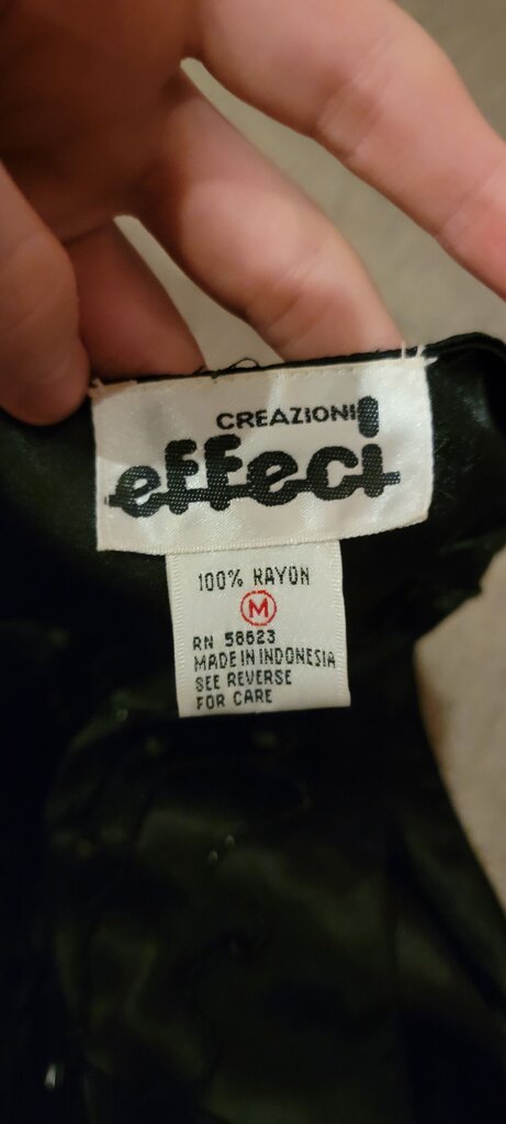 Creazioni Effect Black Rayon Top