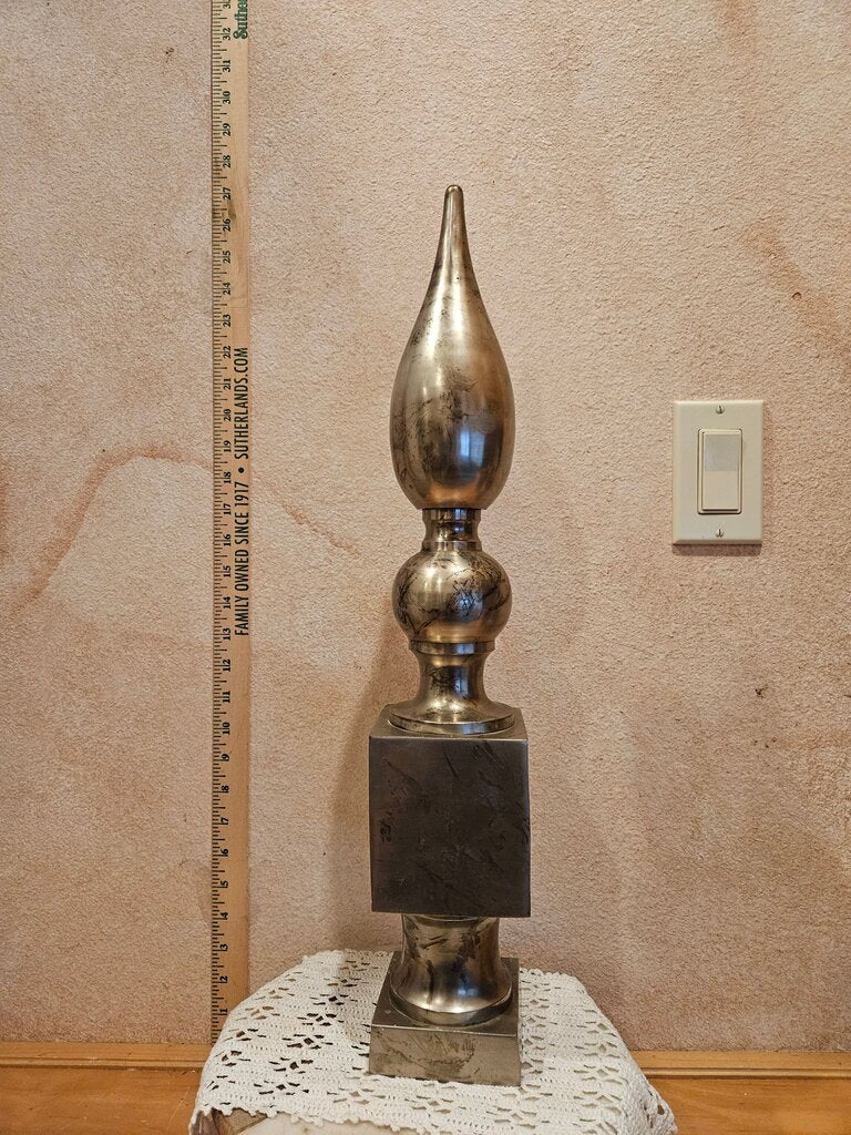 Very Heavy, Metal Modern Design Obelisk Decorative Sculpture Arts & Craft Sleek Stylish Brutalist Modern Decor