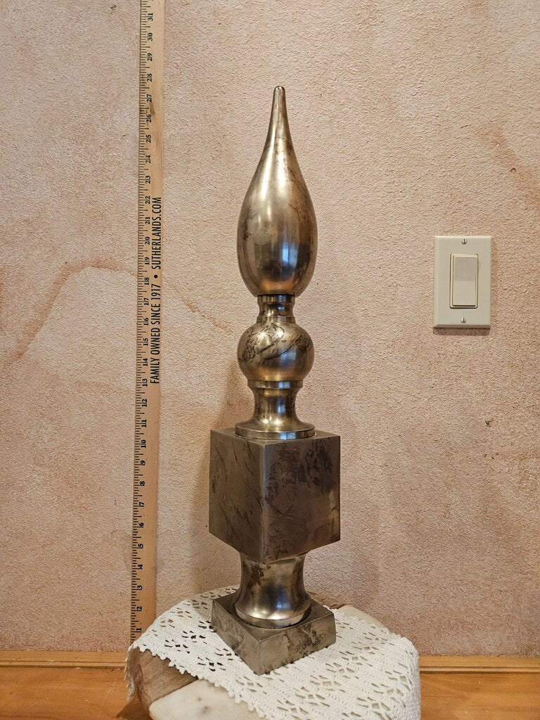 Very Heavy, Metal Modern Design Obelisk Decorative Sculpture Arts & Craft Sleek Stylish Brutalist Modern Decor